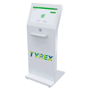 K-REX TOTEM: Floor-standing USB decontamination station with multi-engine antivirus protection for public or reception areas.